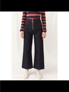 M.i.h Caron High Rise Wide Leg Front Zip Jeans 27